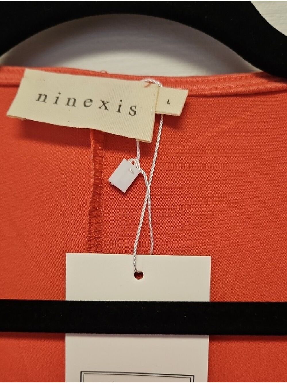 Ninexis Coral Ruffle Tie-Front Women's Top - Picture 2 of 7